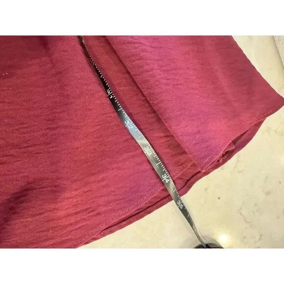 DKNY Plum Shift Dress Sz 6 Lined Ruffle Blubble Sleeve Romantic Date Night NWOT - Picture 6 of 6